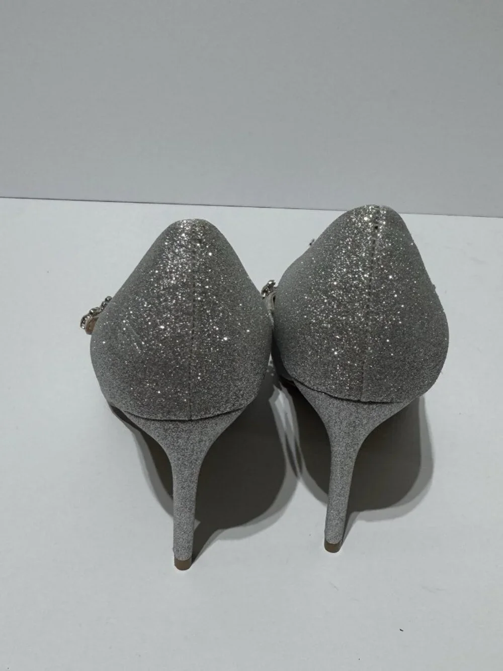 BCBGeneration Womens Branda Pump Heels Silver Size 7.5 M